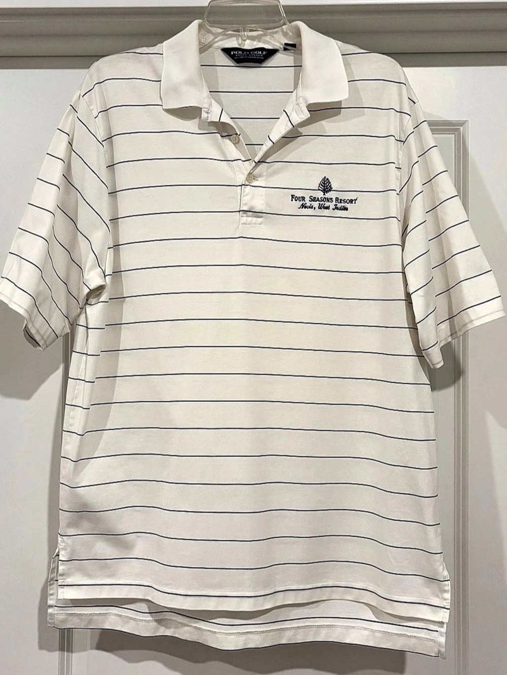 Polo Golf Ralph Lauren Four Seasons Resort Nevis Striped Pima Cotton Polo Shirt